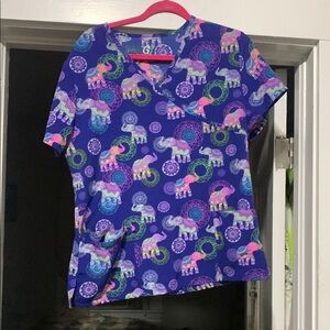 Colorful Elephant Print Women's Top